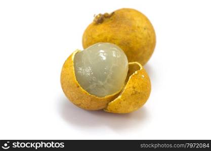 Fresh longan fruit isolate on white background