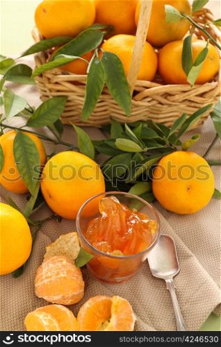 Fresh mandarins from the orchard with a fresh homemade mandarin jelly.