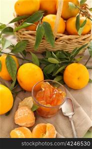 Fresh mandarins from the orchard with a fresh homemade mandarin jelly.