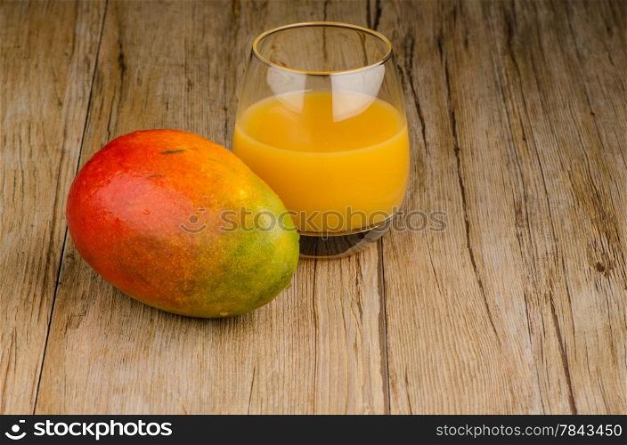 Fresh mango juice and mango fruit
