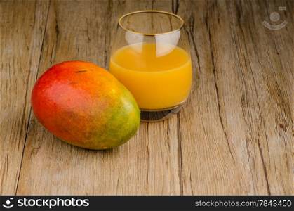 Fresh mango juice and mango fruit