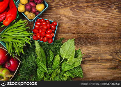 Fresh market fruits and vegetables