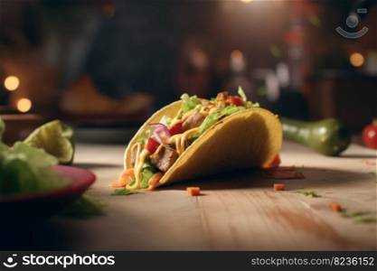 Fresh mexican taco. Dinner snack. Generate Ai. Fresh mexican taco. Generate Ai