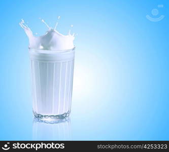 Fresh milk in the glass