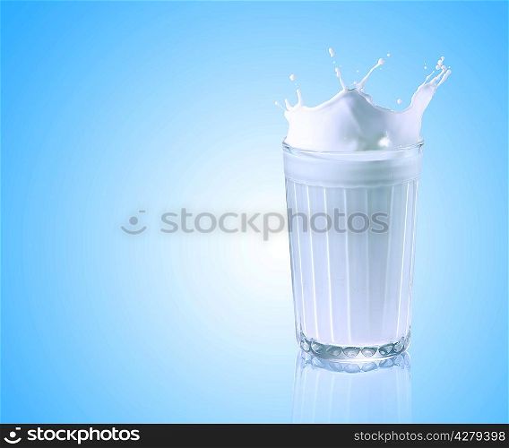 Fresh milk in the glass