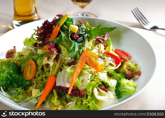 fresh mixed vegetables salad extreme close up ,very healthy food