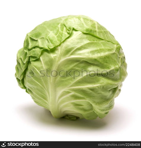 fresh natural organic cabbage on a white background. High quality photo. fresh natural organic cabbage on a white background