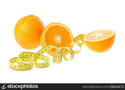 fresh orange as diet symbol