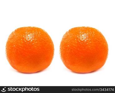 Fresh orange on a white background . Fresh orange