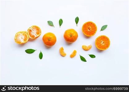 Fresh orangeon white background