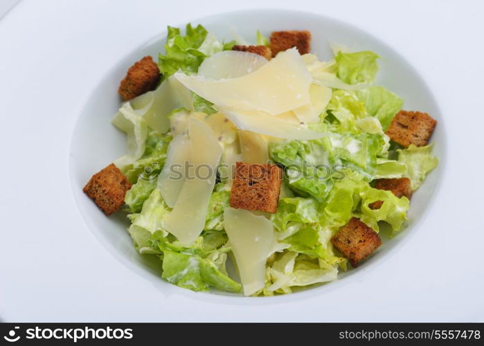 fresh organic eco vegetable salad,close-up isolated on white