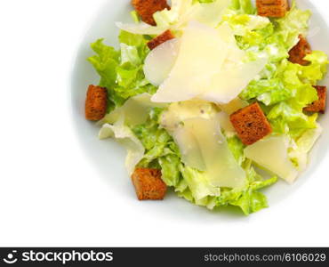 fresh organic eco vegetable salad,close-up isolated on white