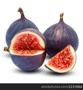 Fresh Organic Fig isolated on white background. Clipping path embeeded. Fig isolated on white background. Clipping path