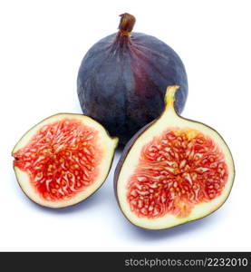 Fresh Organic Fig isolated on white background. Clipping path embeeded. Fig isolated on white background. Clipping path