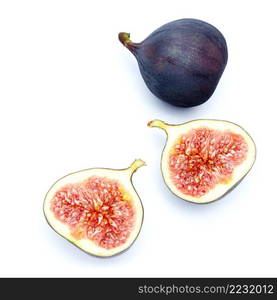 Fresh Organic Fig isolated on white background. Clipping path embeeded. Fig isolated on white background. Clipping path