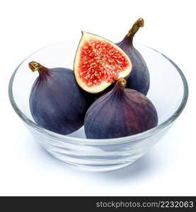 Fresh Organic Fig isolated on white background. Clipping path embeeded. Fig isolated on white background. Clipping path