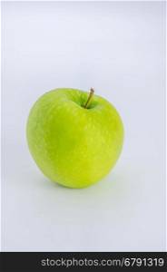 fresh organic fruit , green apple on a white background