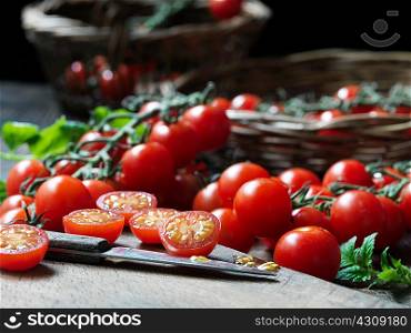 Fresh organic fruit, piccolini royale tomatoes