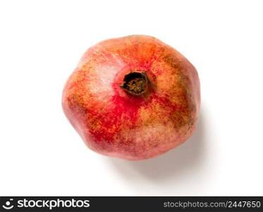 Fresh organic pomegranate isolated on white background. Pomegranate isolated on white background