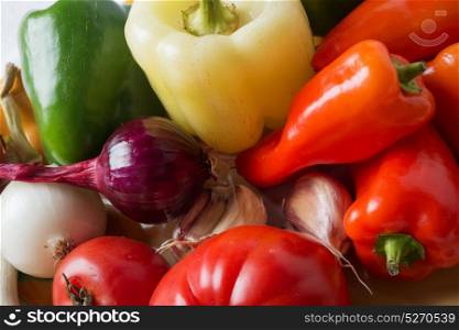 Fresh organic vegetables heap
