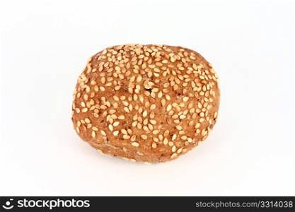 Fresh pastry with sesame seeds, isolated