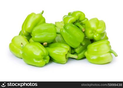 Fresh peppers isolated on the white background
