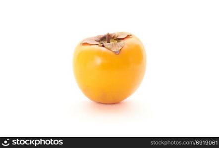 Fresh persimmon isolated on white background