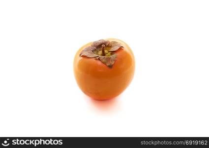 Fresh persimmon isolated on white background