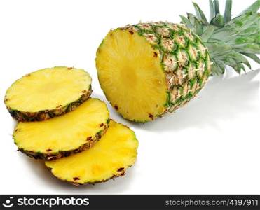 fresh pineapple , close up shot