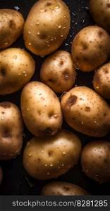 Fresh Potatoes illustration. Generative AI. High quality illustration. Fresh Potatoes illustration. Generative AI