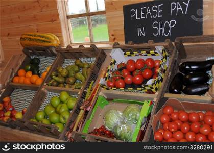 Fresh produce store.