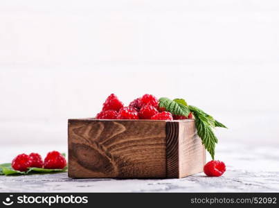 fresh raspberry in the bowl, stock photo