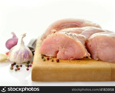Fresh Raw Chicken Breasts With Spices