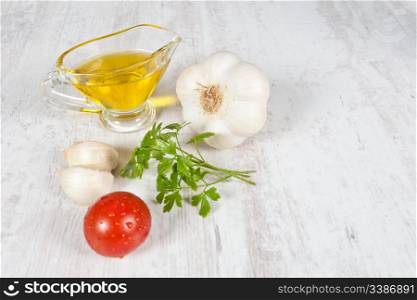 Fresh raw ingredients typical of the italian cuisine