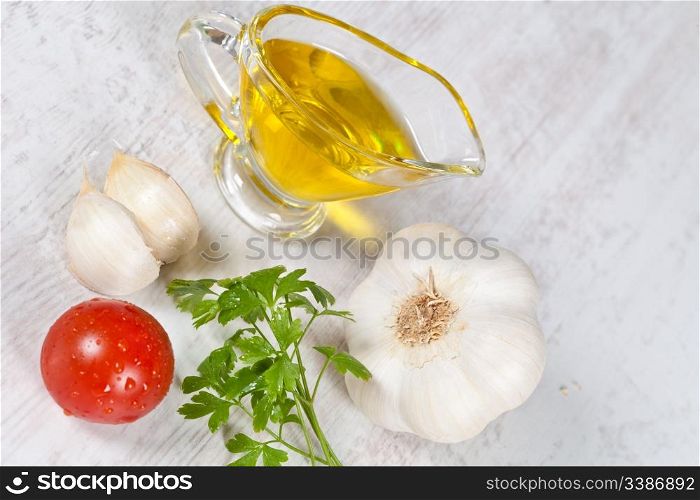 Fresh raw ingredients typical of the italian cuisine