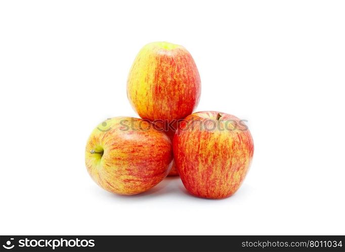 Fresh red apple isolated on white