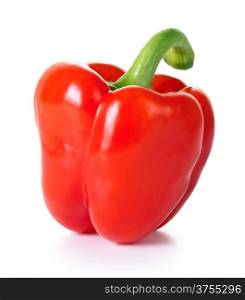 Fresh red pepper on white background, isolated