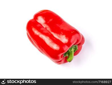 Fresh red peppers on white background.with clipping path