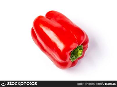 Fresh red peppers on white background.with clipping path