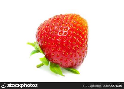 fresh red strawberry isolated on white