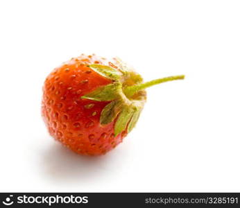 Fresh red strawberry isolated on white background