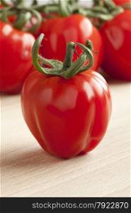 Fresh red tomato close up