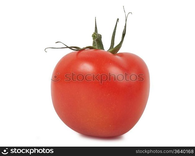fresh red tomato isolated on white background