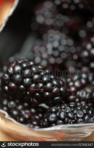 Fresh ripe blackberries closeup photo. Fresh ripe blackberries