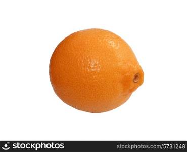 Fresh ripe orange. Isolated on white background