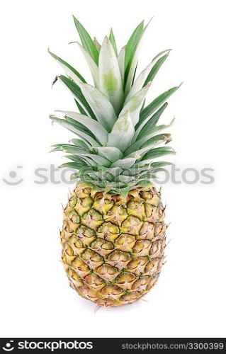 fresh ripe pineapple fruit isolated on white