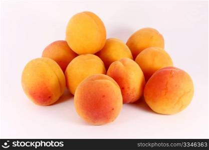 fresh riped colorful apricots