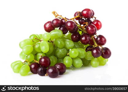 fresh rose and green grapes