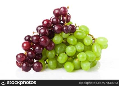 fresh rose and green grapes