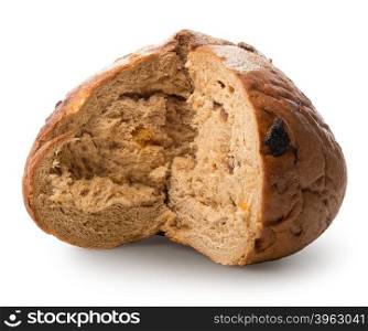 Fresh rye bread isolated on a white background